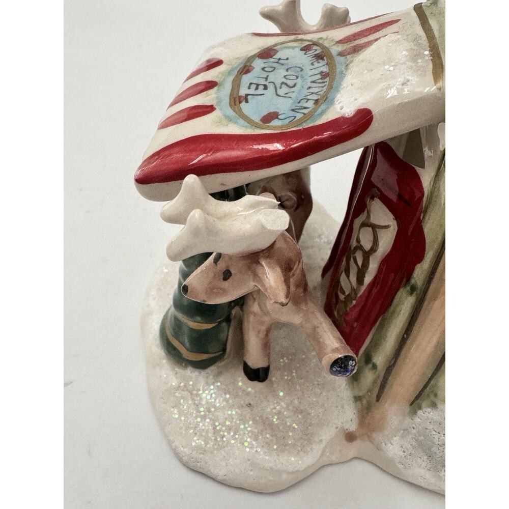 Blue Sky Clayworks Comet & Vixen's Cozy Hotel Candle House Christmas READ - Picture 6 of 9